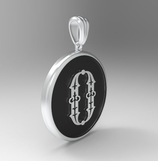 Alphabet Latin O 3D print model_14