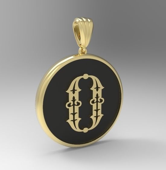 Alphabet Latin O 3D print model_8