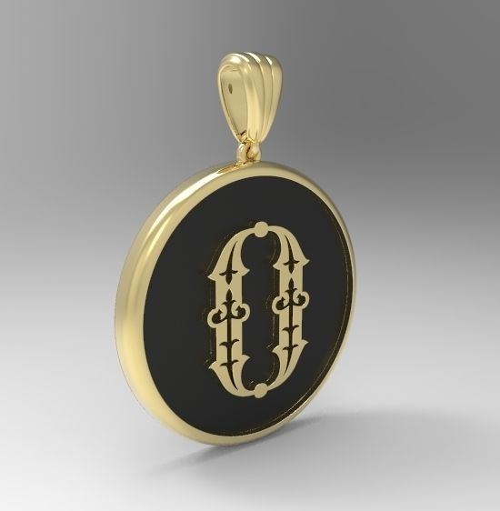 Alphabet Latin O 3D print model_7