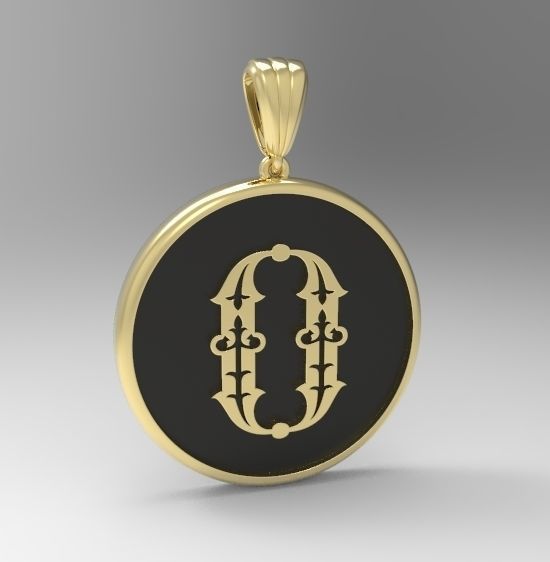 Alphabet Latin O 3D print model_9