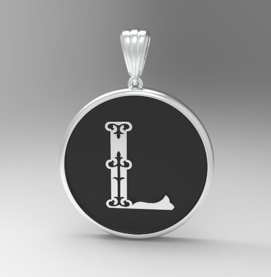 Alphabet Latin L 3D print model_19