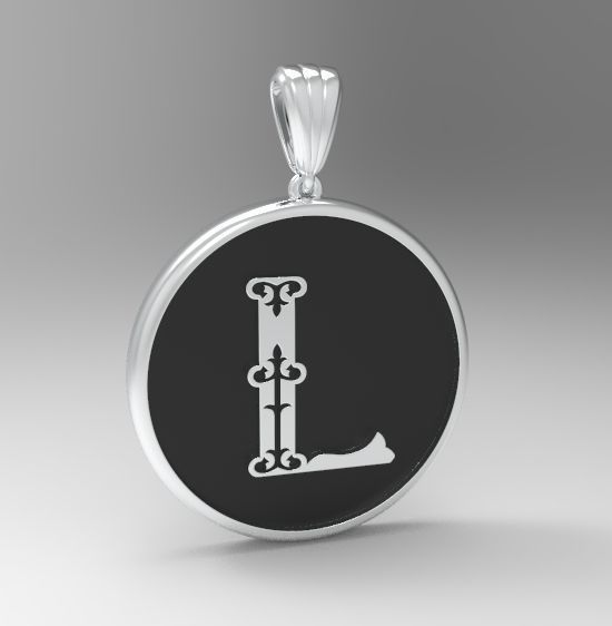 Alphabet Latin L 3D print model_17