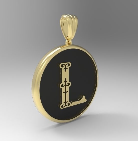 Alphabet Latin L 3D print model_7