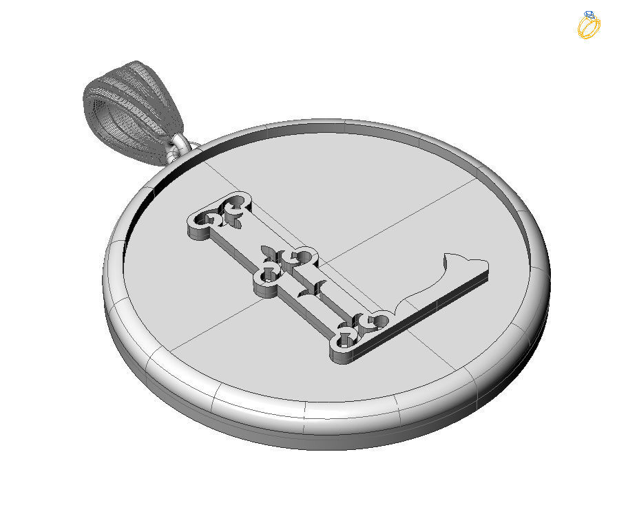 Alphabet Latin L 3D print model_1