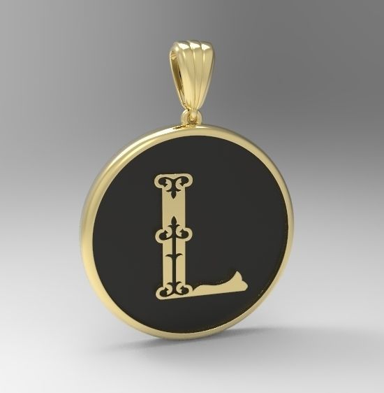 Alphabet Latin L 3D print model_9