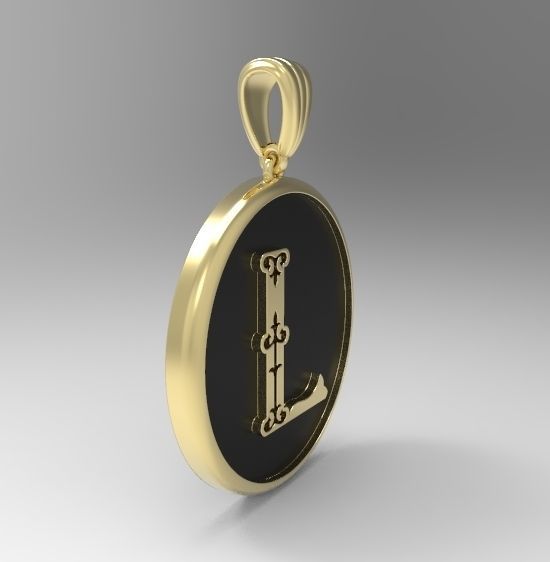 Alphabet Latin L 3D print model_5