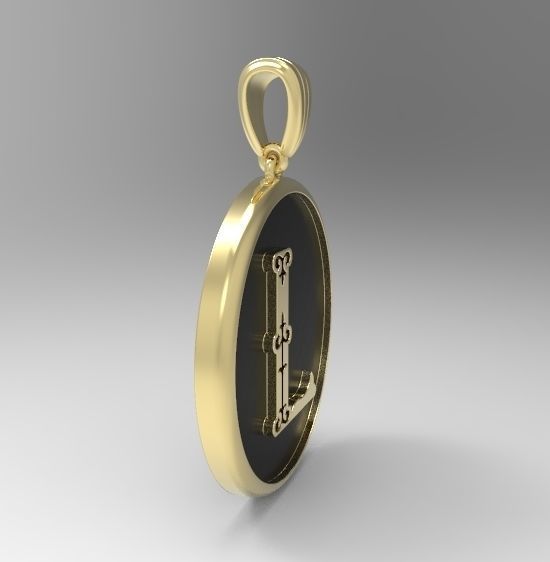 Alphabet Latin L 3D print model_4