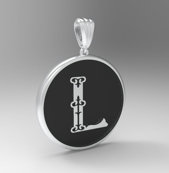 Alphabet Latin L 3D print model_16