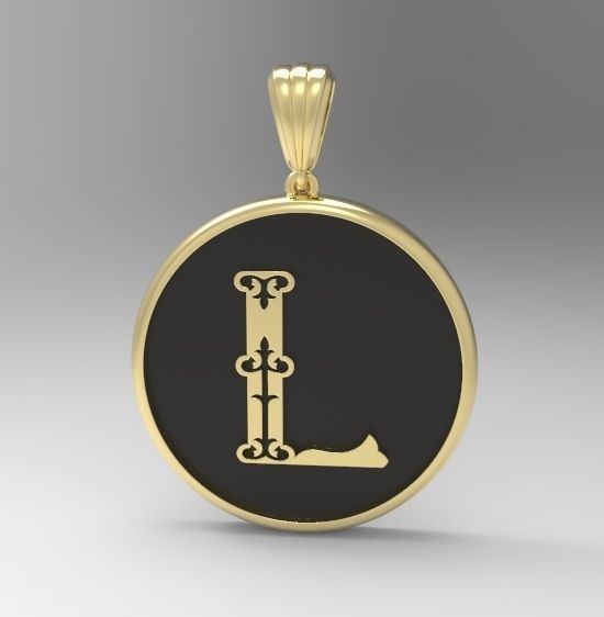 Alphabet Latin L 3D print model_2