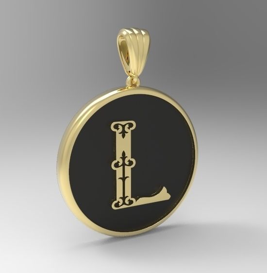 Alphabet Latin L 3D print model_8