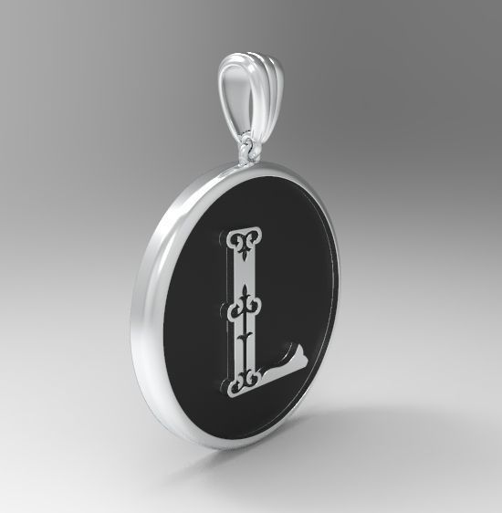 Alphabet Latin L 3D print model_14