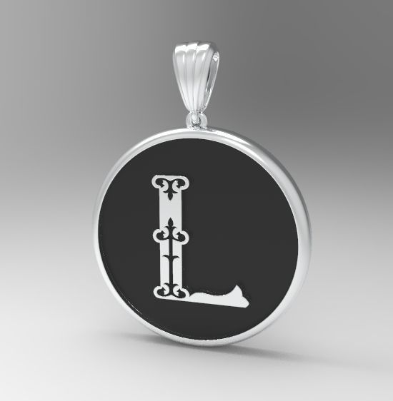 Alphabet Latin L 3D print model_20