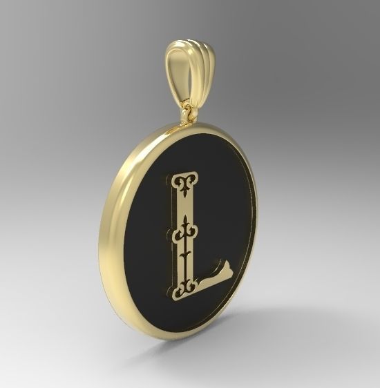 Alphabet Latin L 3D print model_6