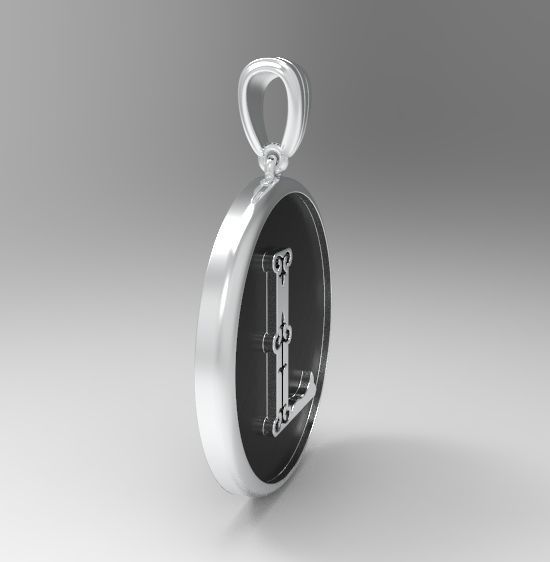 Alphabet Latin L 3D print model_12