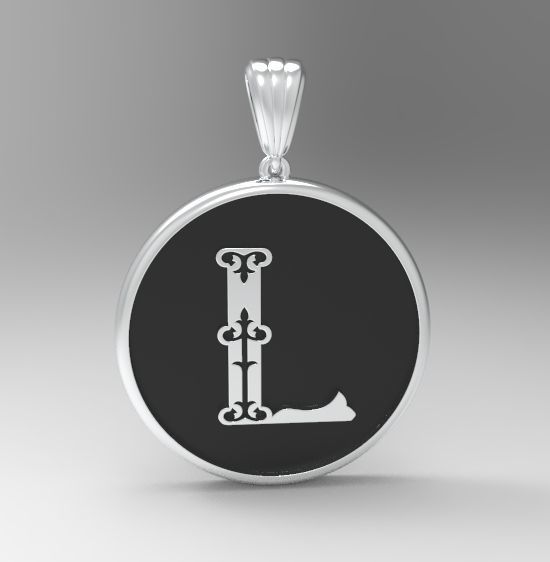 Alphabet Latin L 3D print model_18