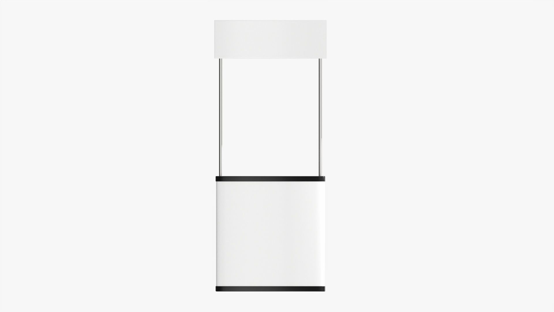 Small promo stand mockup 3D model_3