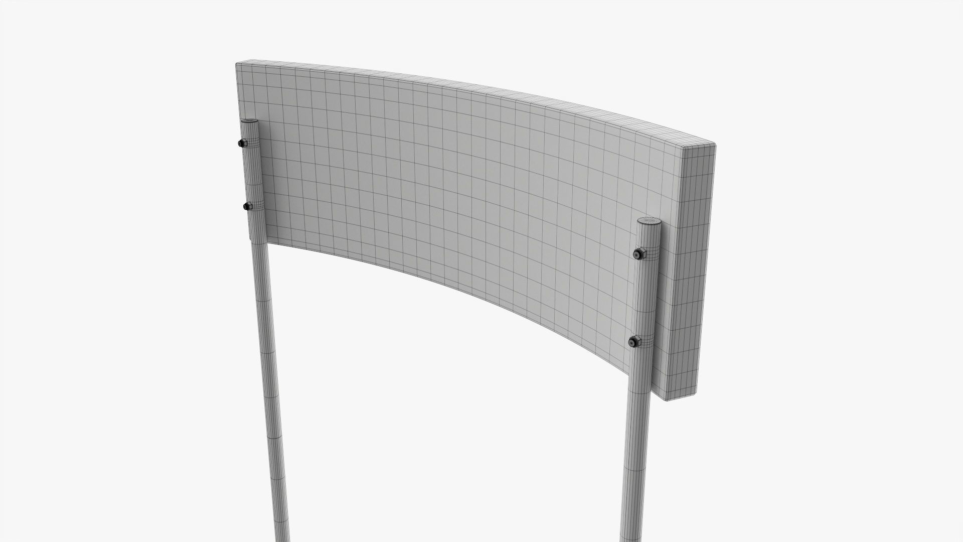 Small promo stand mockup 3D model_8