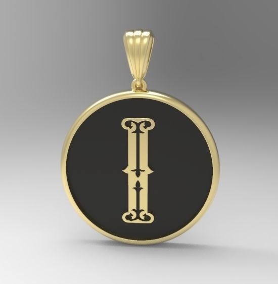 Alphabet Latin I 3D print model_2