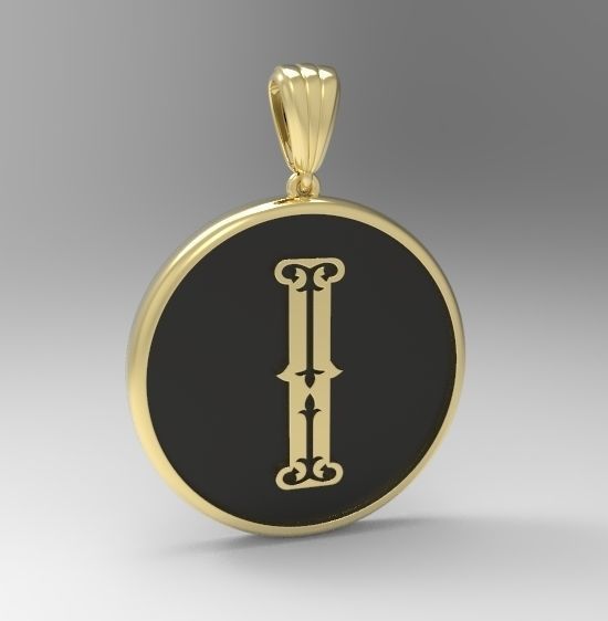 Alphabet Latin I 3D print model_9