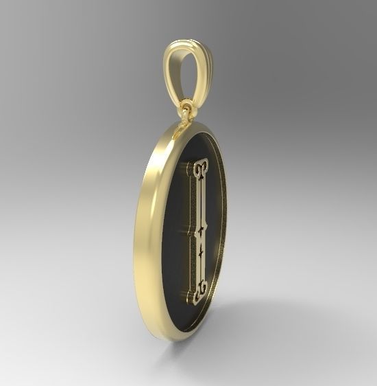 Alphabet Latin I 3D print model_4