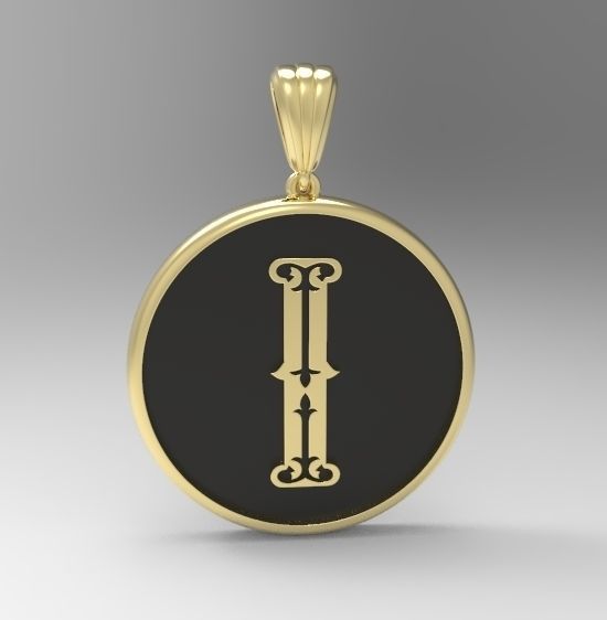 Alphabet Latin I 3D print model_10