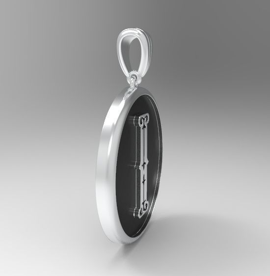 Alphabet Latin I 3D print model_12