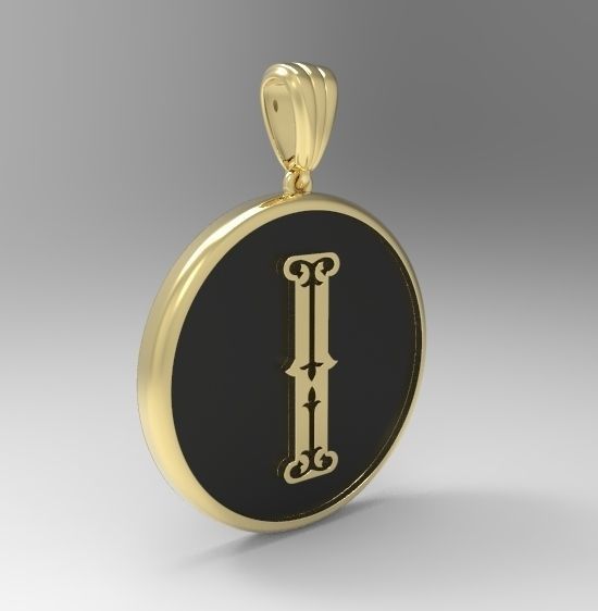 Alphabet Latin I 3D print model_7