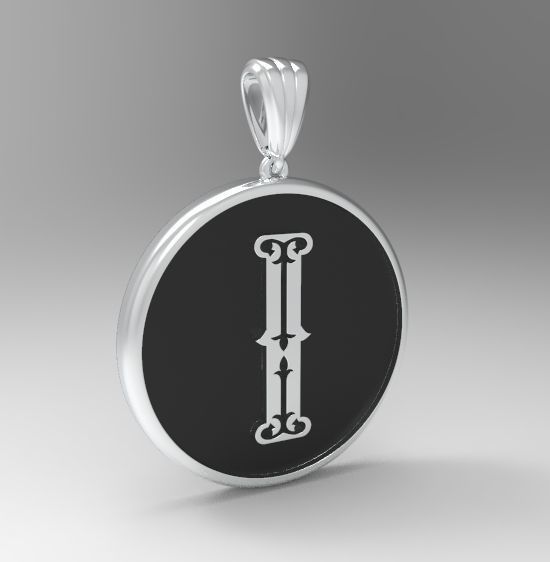 Alphabet Latin I 3D print model_16