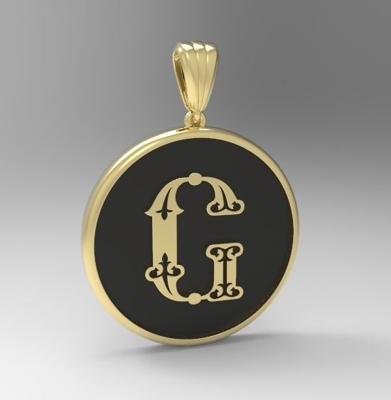 Alphabet Latin G 3D print model_9