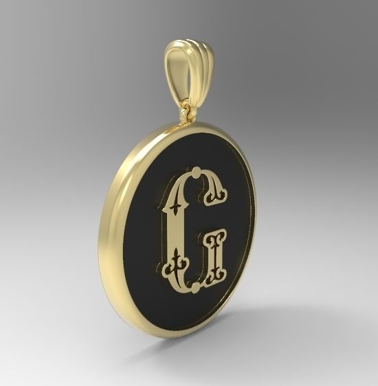 Alphabet Latin G 3D print model_6