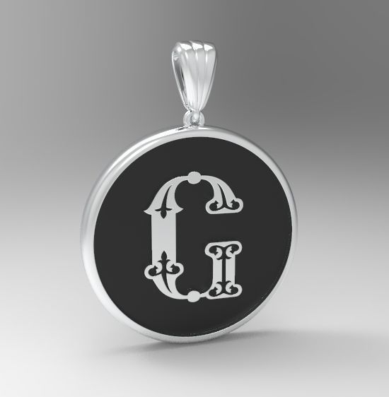 Alphabet Latin G 3D print model_17