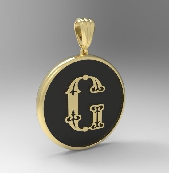 Alphabet Latin G 3D print model_8