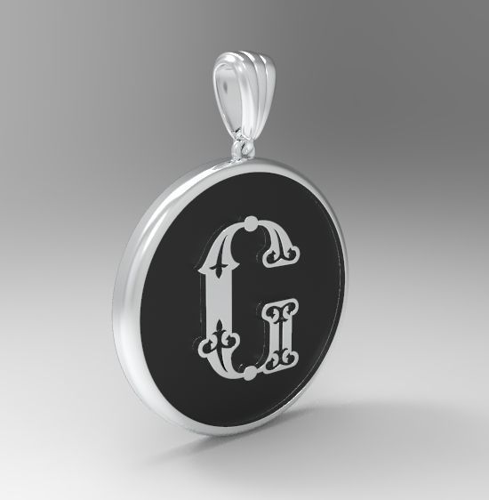 Alphabet Latin G 3D print model_15