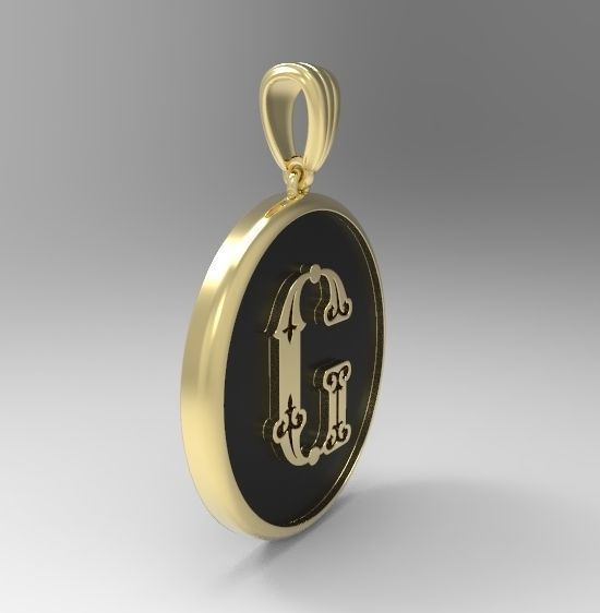 Alphabet Latin G 3D print model_5