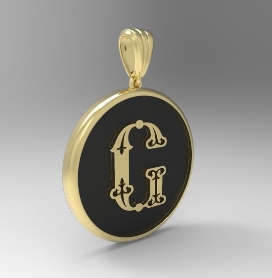 Alphabet Latin G 3D print model_7