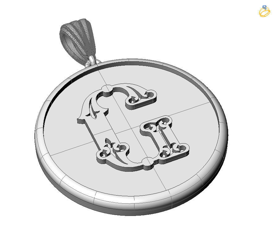 Alphabet Latin G 3D print model_1