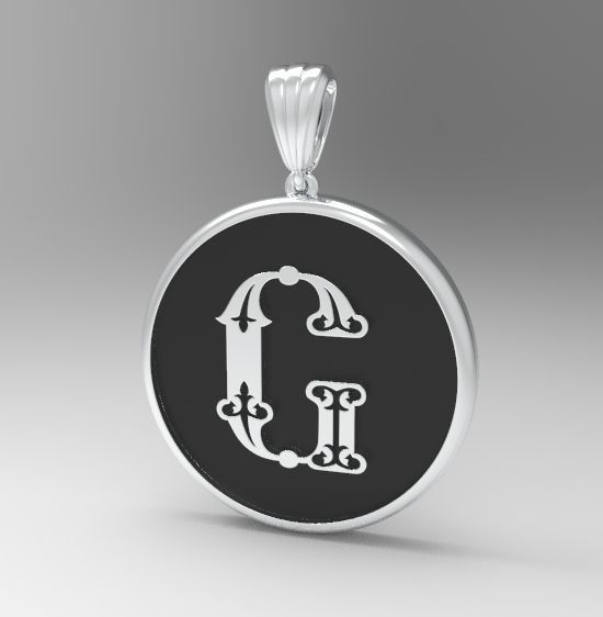 Alphabet Latin G 3D print model_20