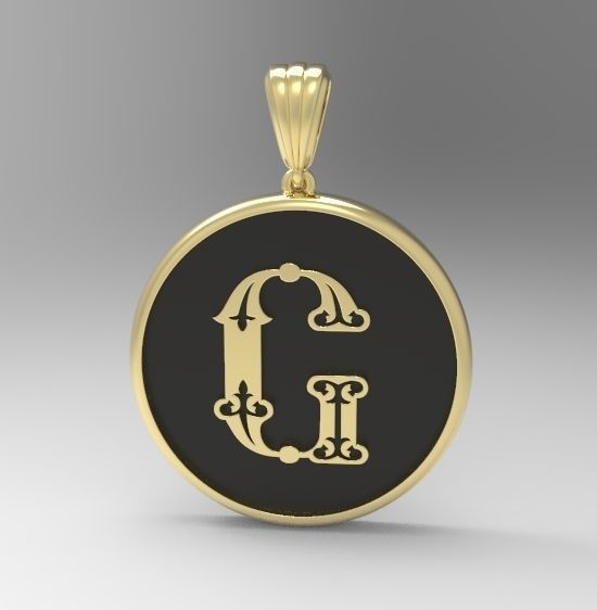 Alphabet Latin G 3D print model_2