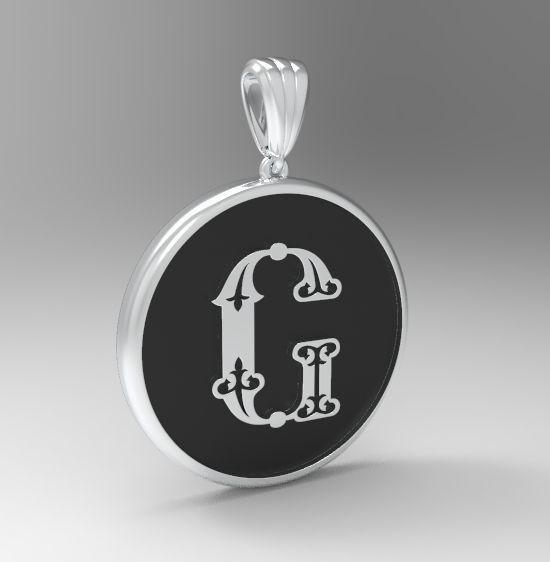 Alphabet Latin G 3D print model_16