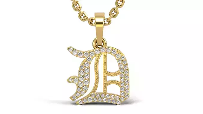 Old English D stone and solid V 2