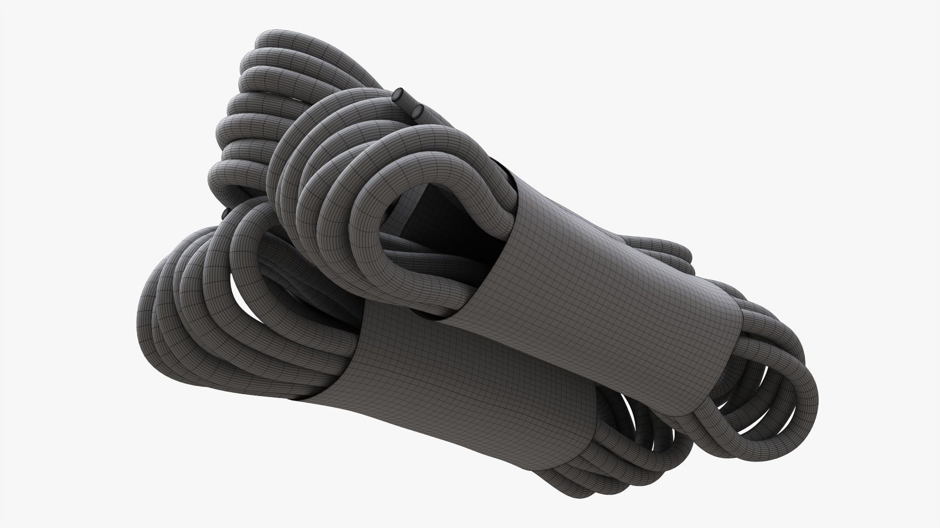 Round shoelace three bundles 3D model_8