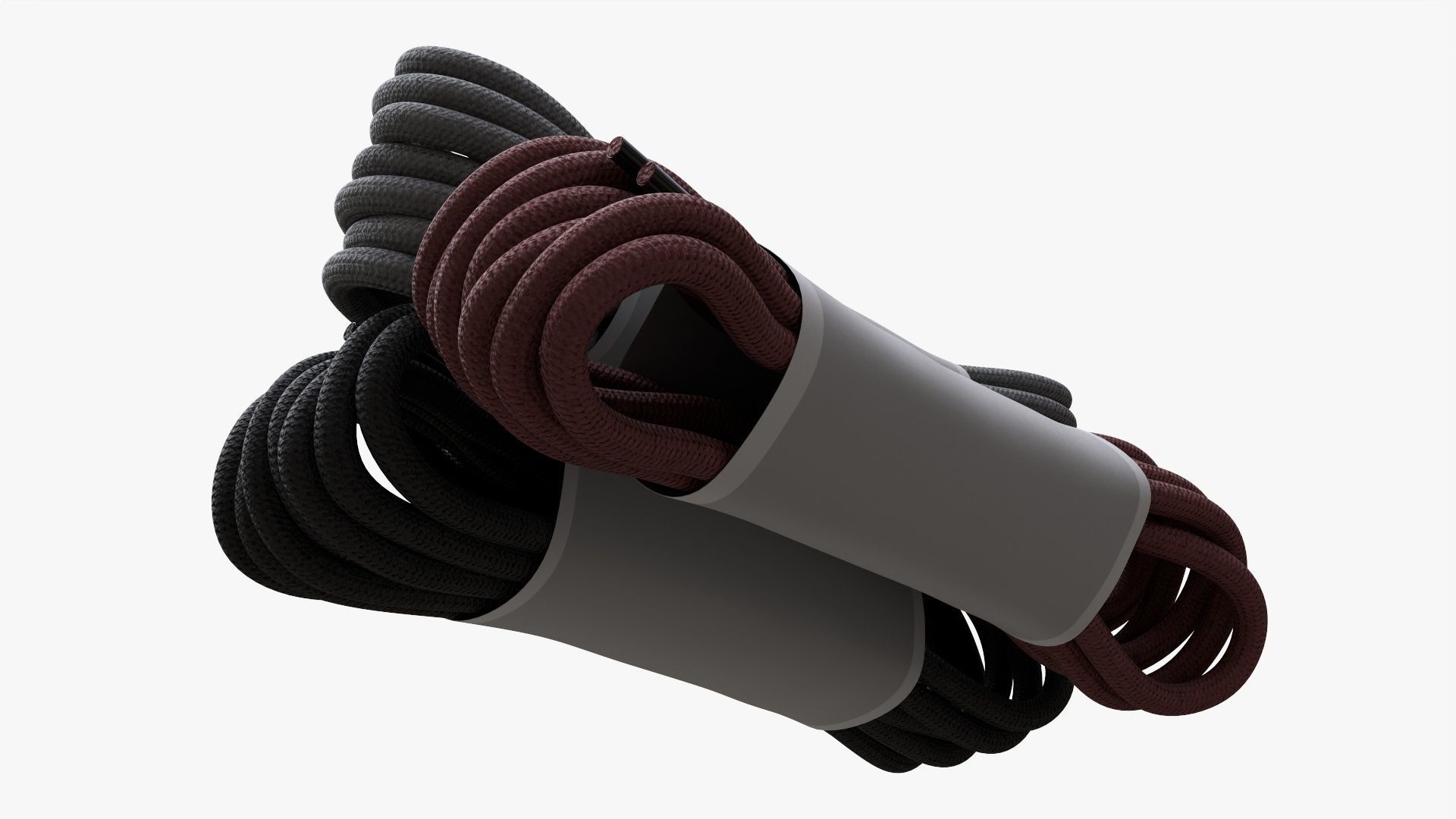 Round shoelace three bundles 3D model_2