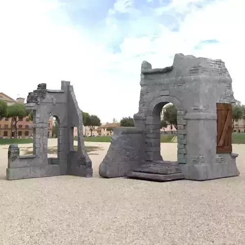 Medieval Ruins in fbx and obj formats