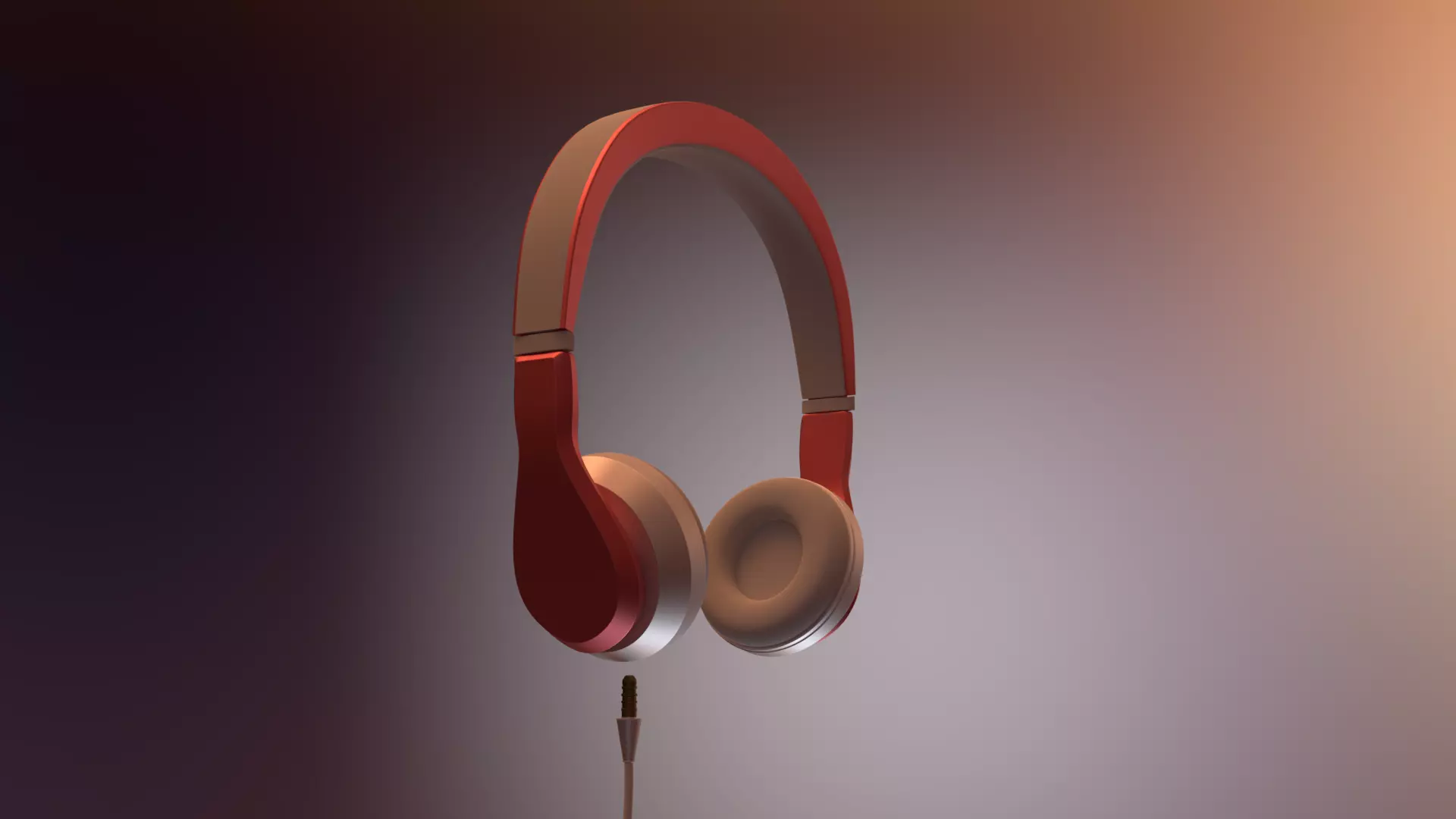 Headphone lowpoly model headphones Low-poly 3D model_0
