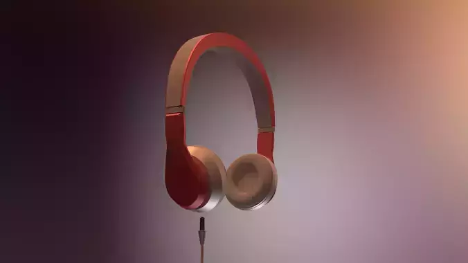 Headphone lowpoly model headphones