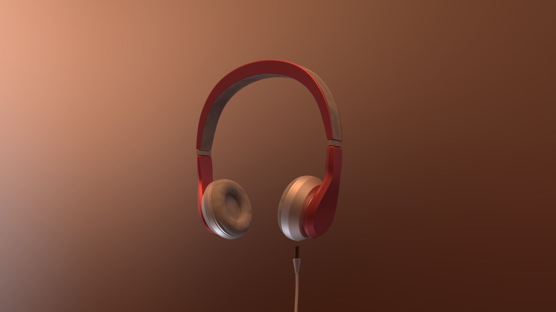 Headphone lowpoly model headphones Low-poly 3D model_2