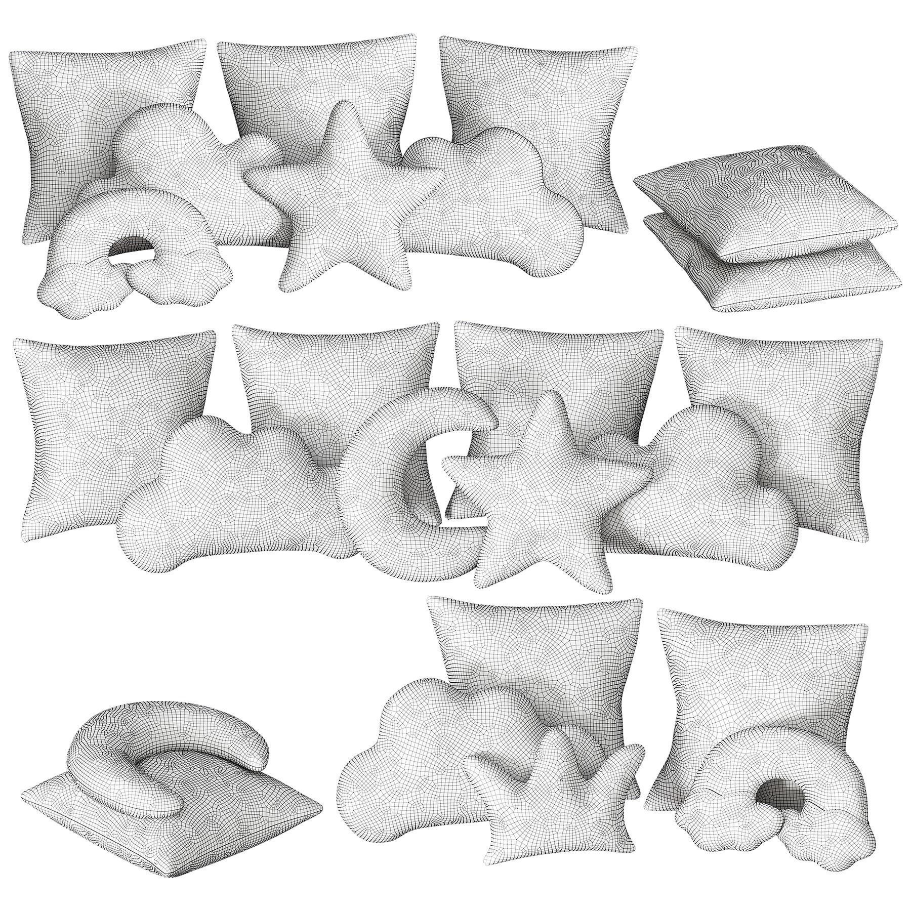 Decorative Pillows Kids - 2 3D model_1