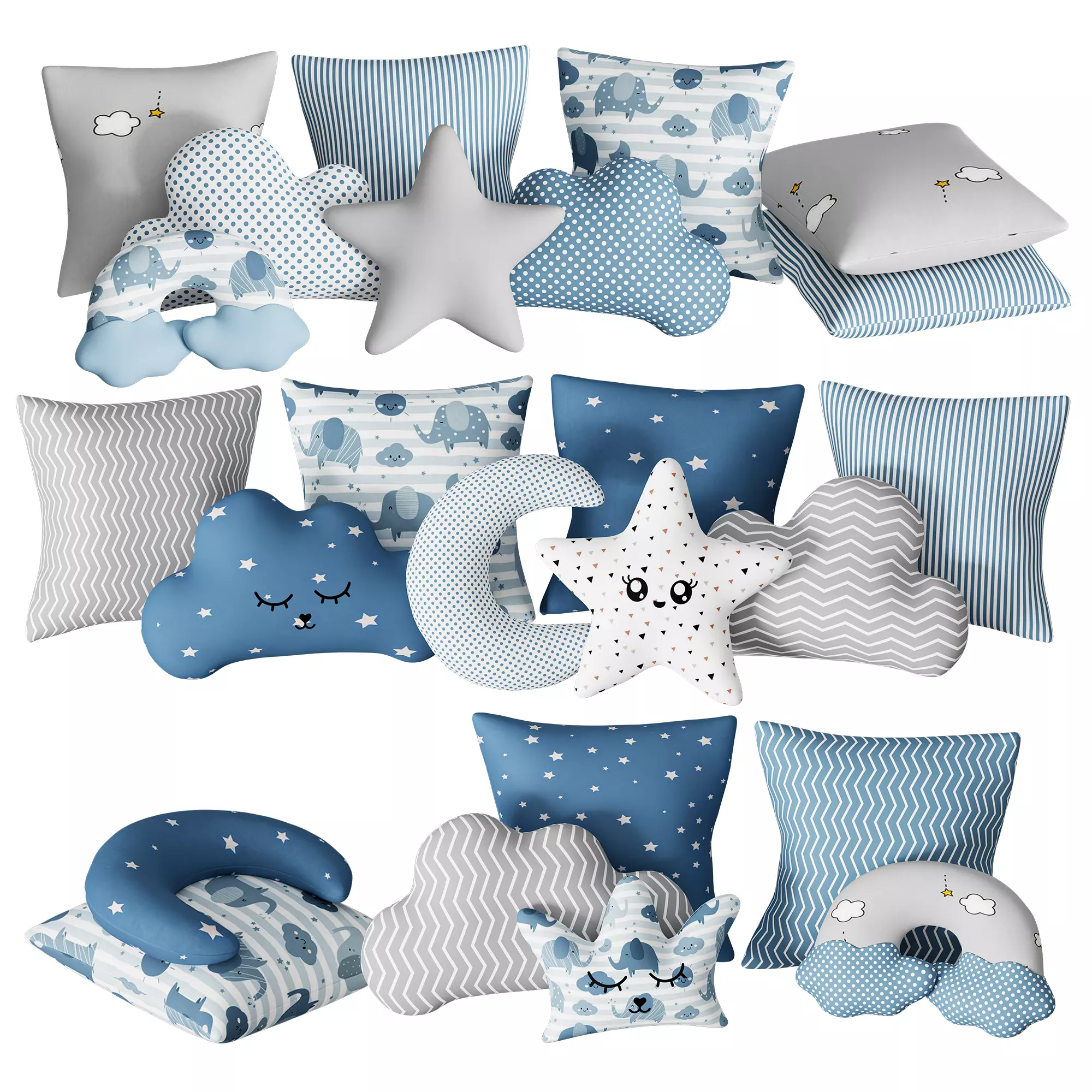 Decorative Pillows Kids - 2 3D model_0