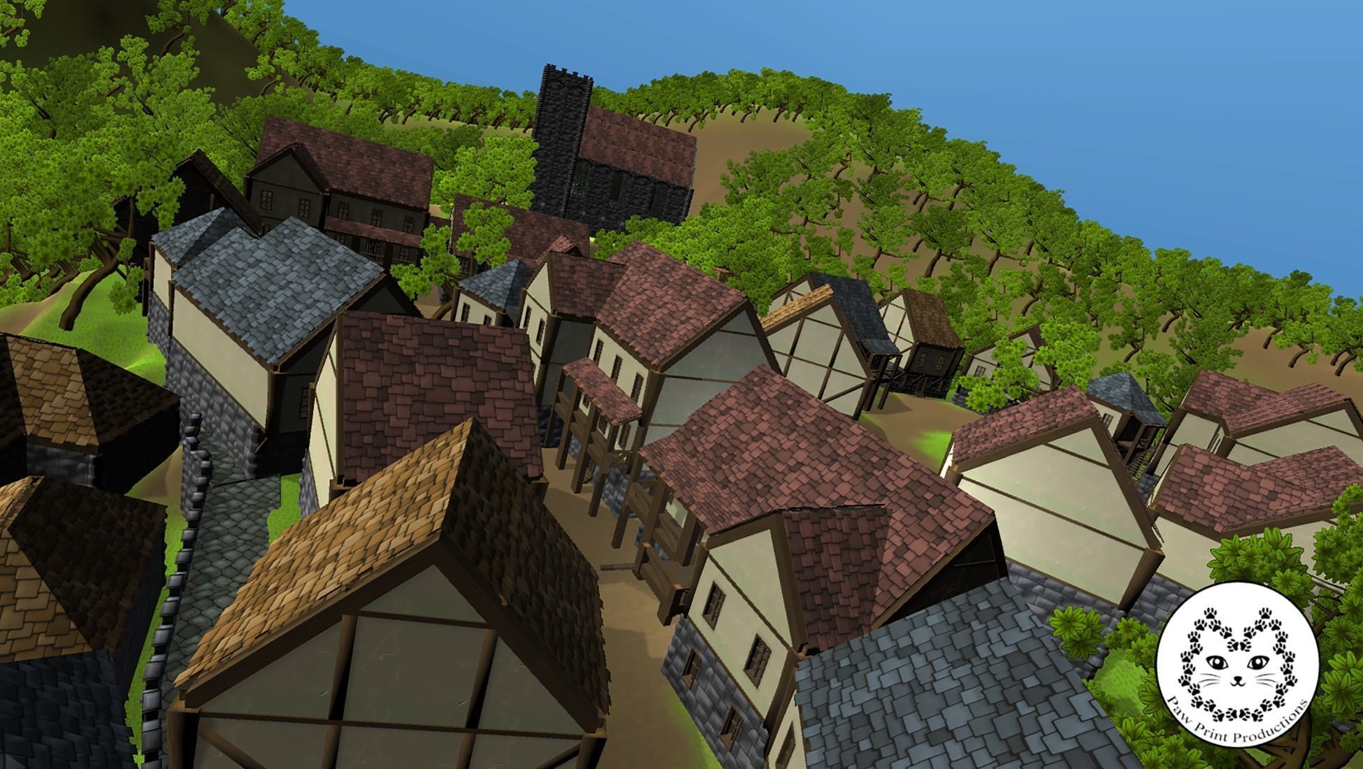 Modular Fantasy Houses Low-poly 3D model_5