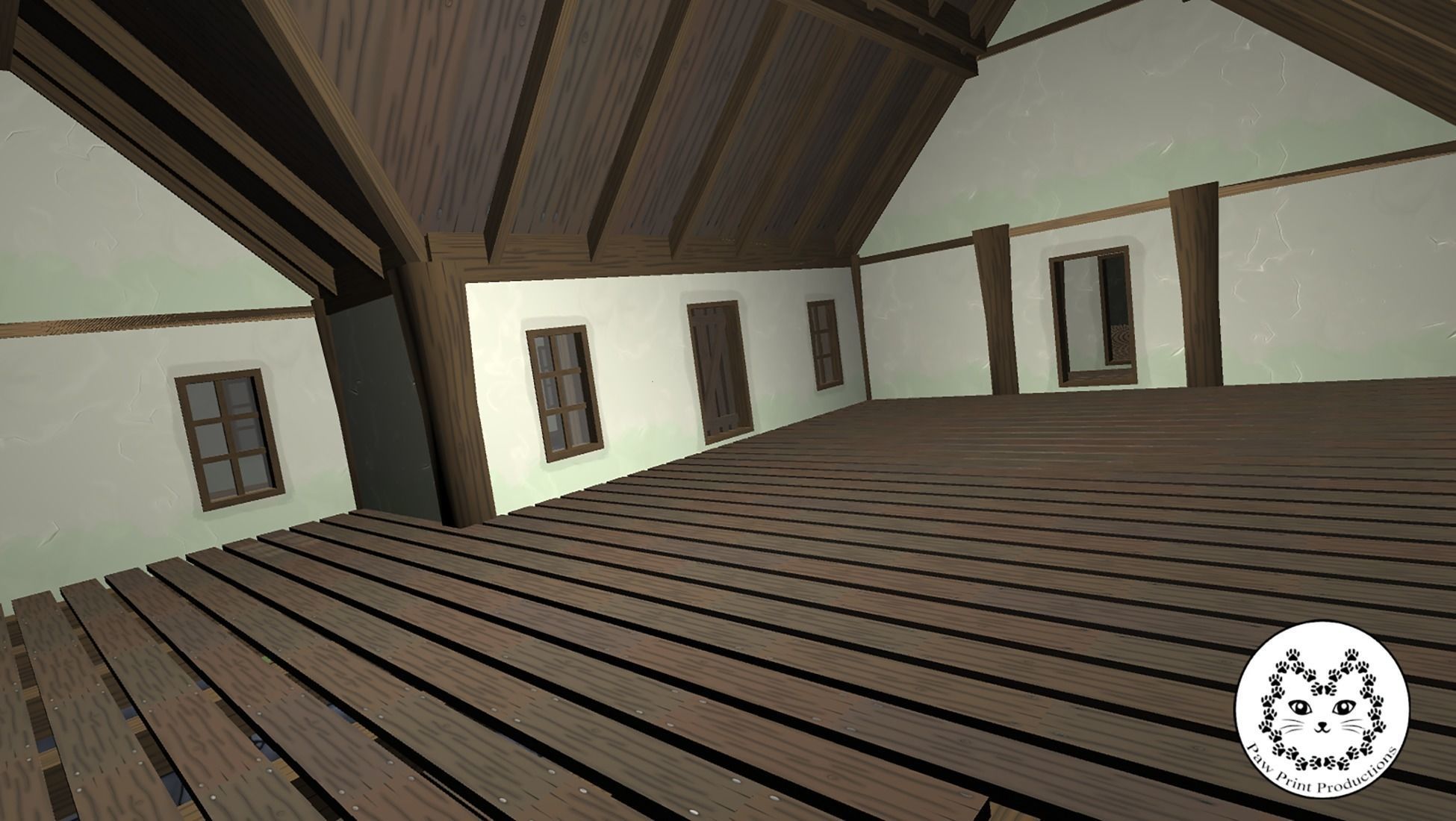 Modular Fantasy Houses Low-poly 3D model_8